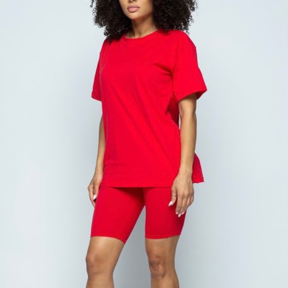 Ladies 
Biker Short Set